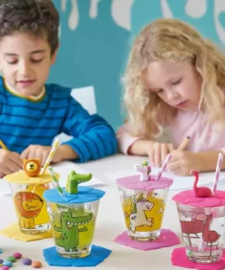 LEONARDO Kinder Trink - Set 9-tlg. Löwe / Krokodil / Elefant Bambini -Angebote Gläser & Karaffen Store 10541053 3 202102182236
