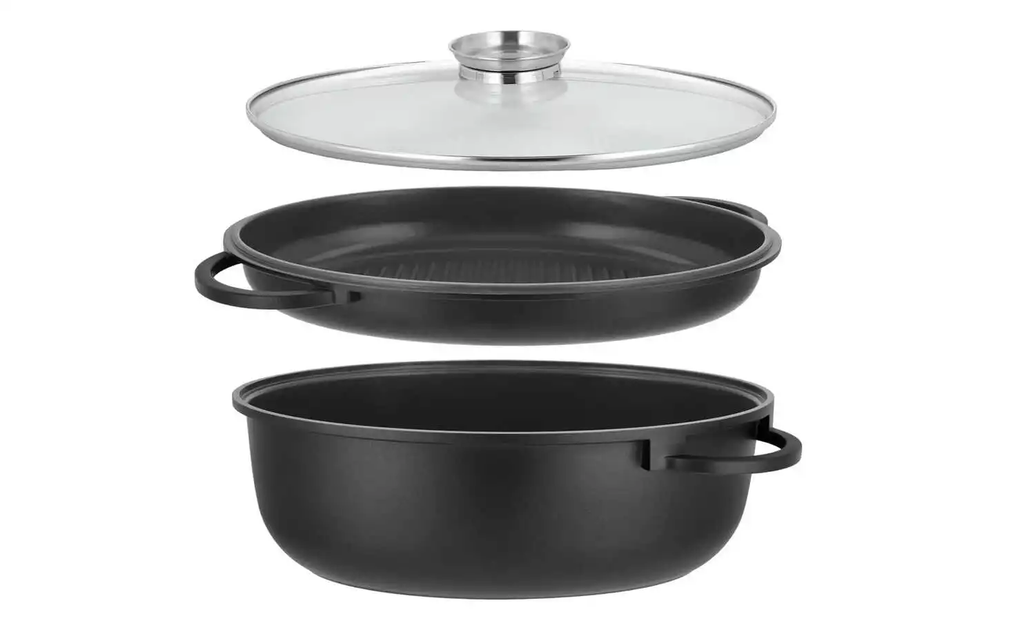 Meisterkoch Bräter oval, 3-teilig GUSTUS 1 Meisterkoch Bräter oval, 3-teilig GUSTUS