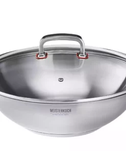 Meisterkoch Edelstahl-Wok mit Deckel FOCUS -Angebote Gläser & Karaffen Store 12531234 3 202007080903
